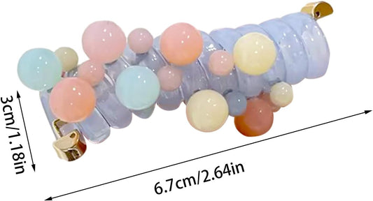 Telephone line Pearl Ponytail Braid Hair Rope (1 Pc)