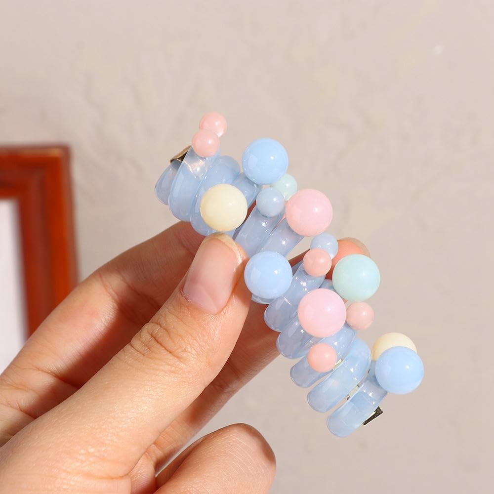 Telephone line Pearl Ponytail Braid Hair Rope (1 Pc)