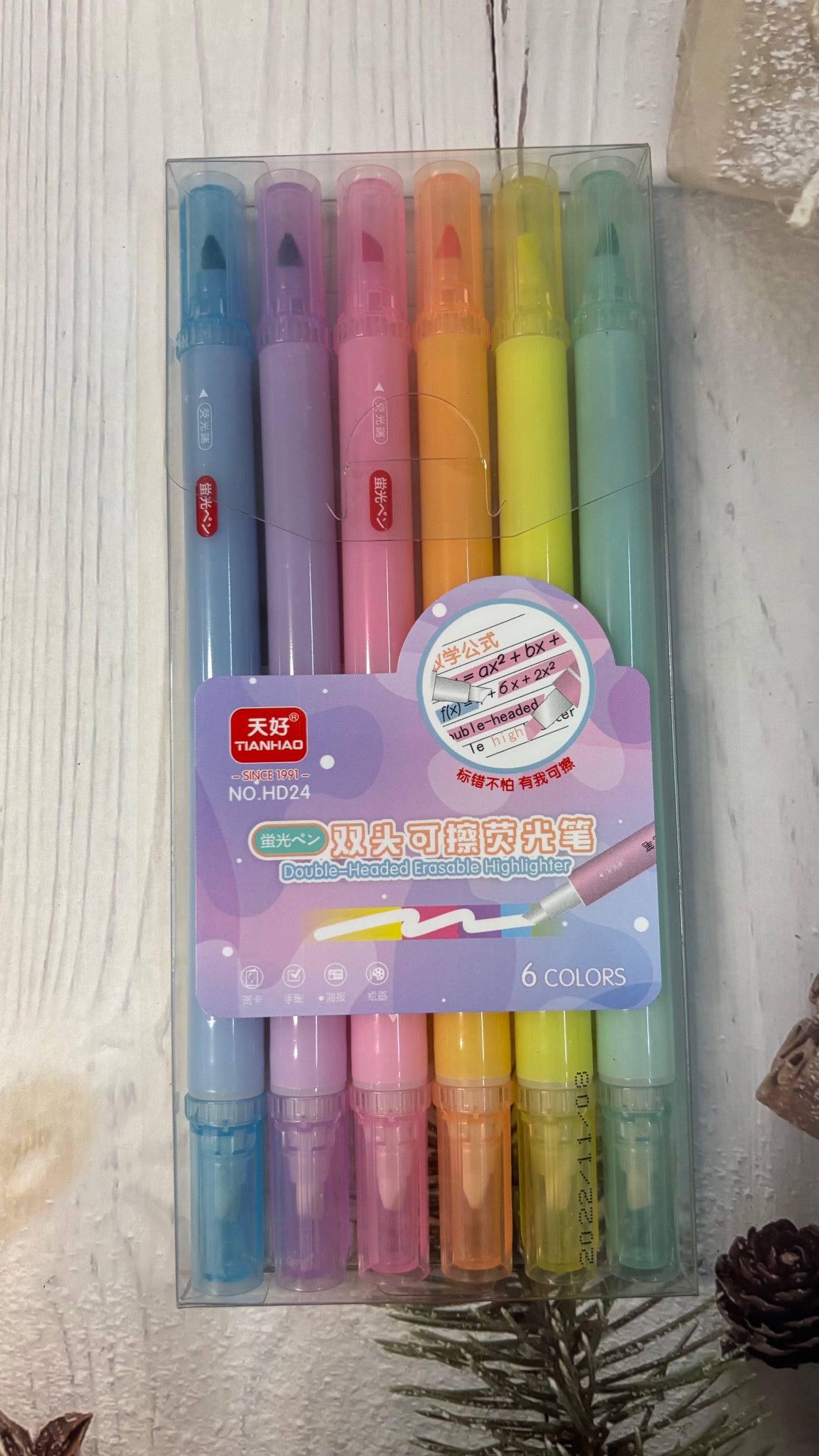 Erasable Highlighters (Set of 6)