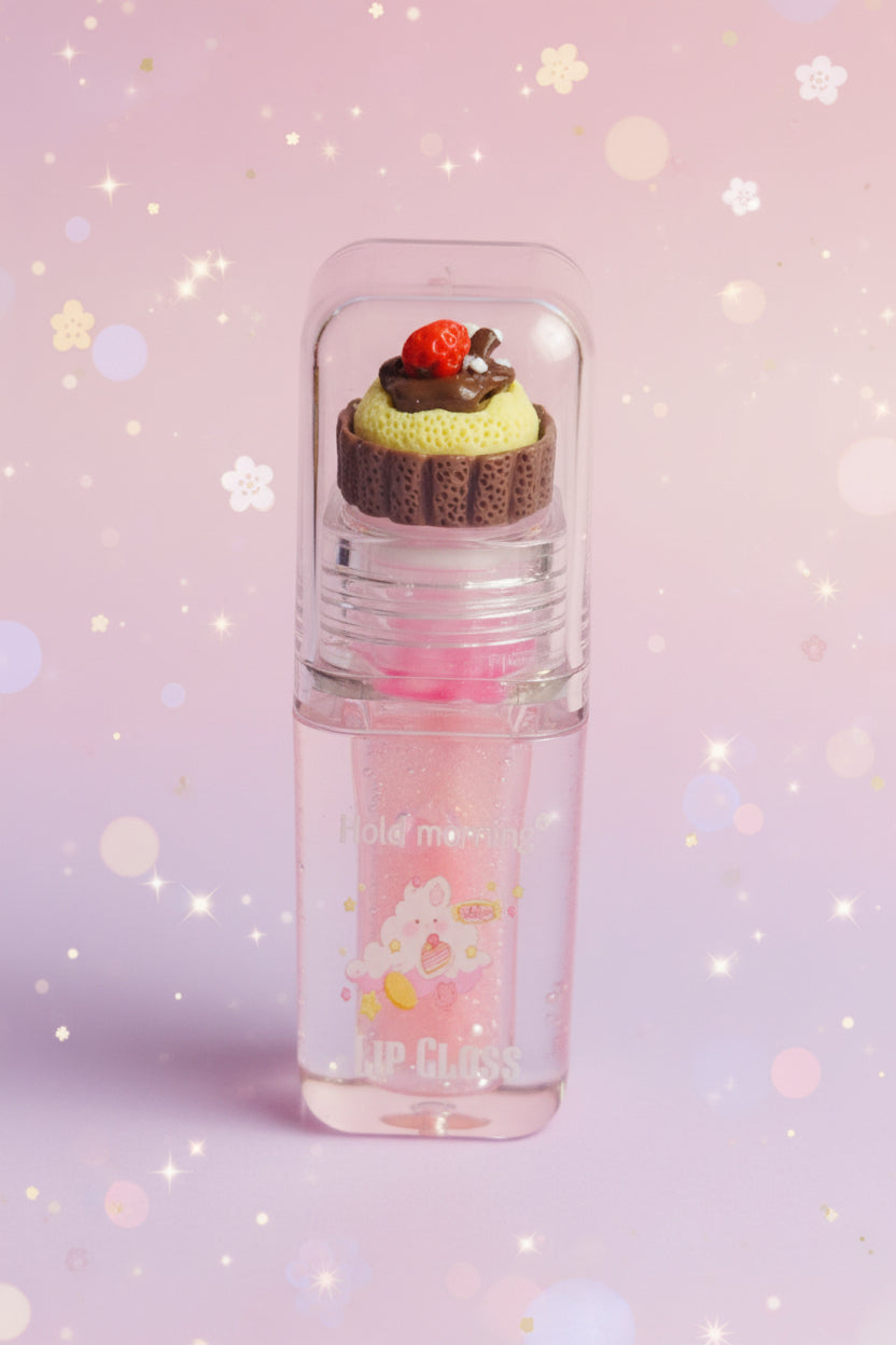 Kawaii Lip Gloss with cute resin Bead Cap