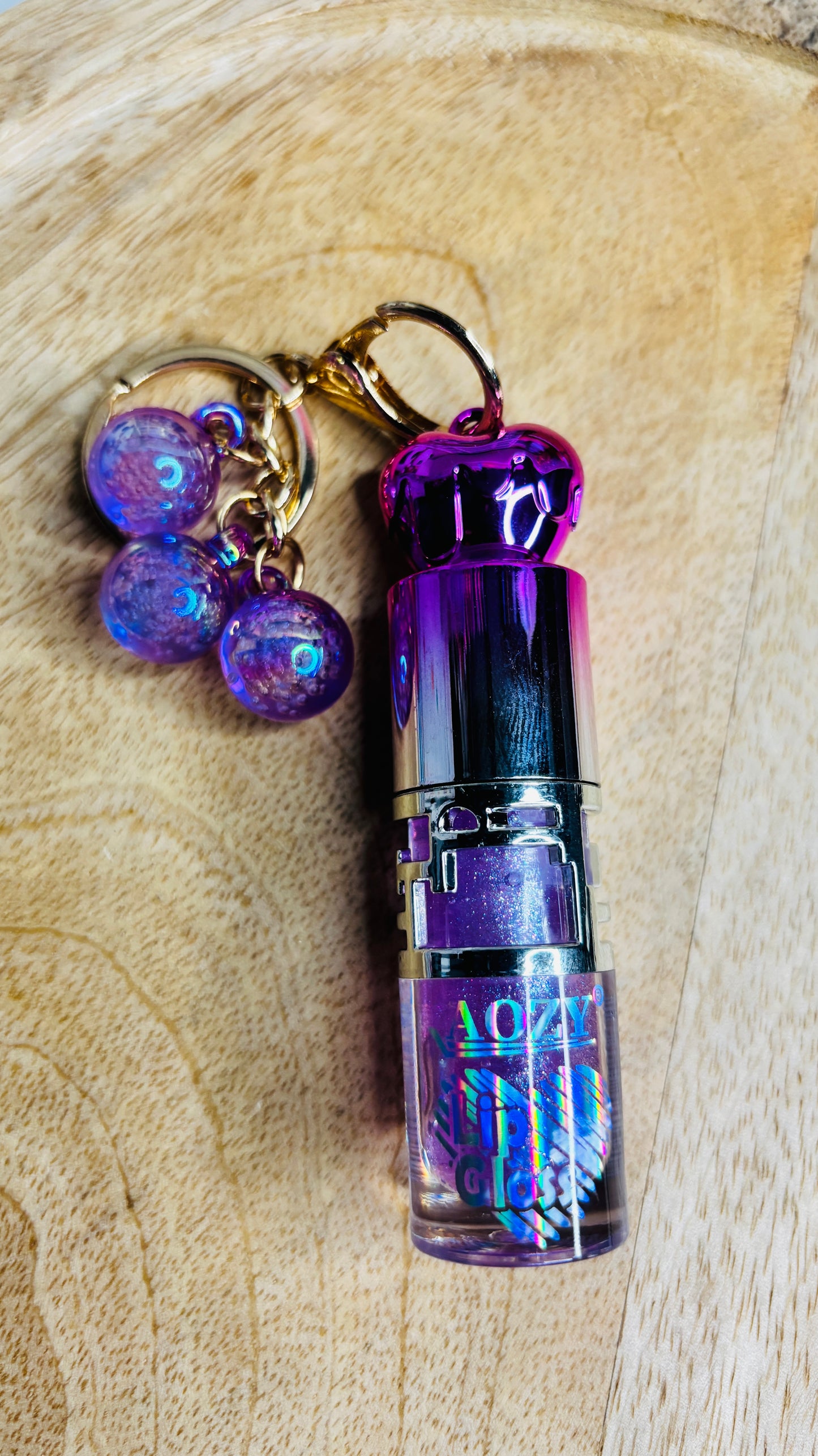 Rosy Grapes Lip Gloss with Key chain