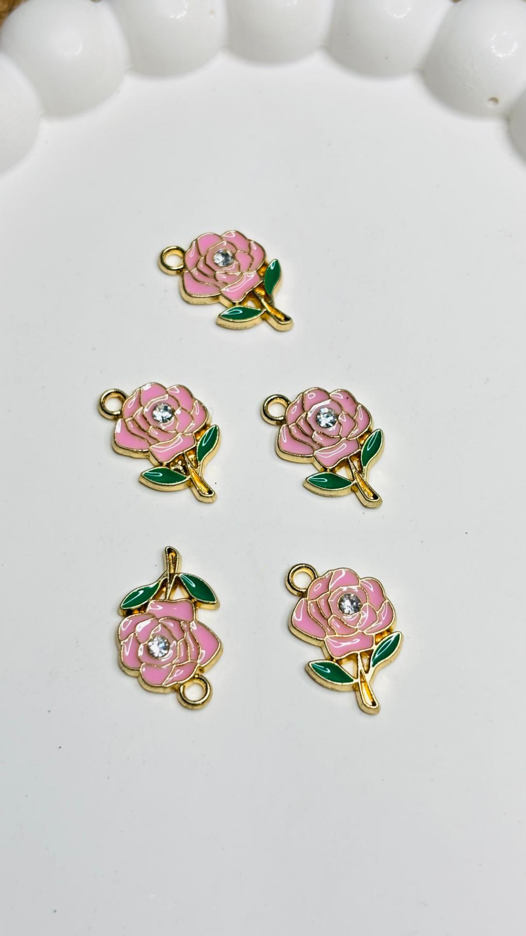 Handmade Enamal Paint Pendant Charms Design 8 (Random Set of 5)