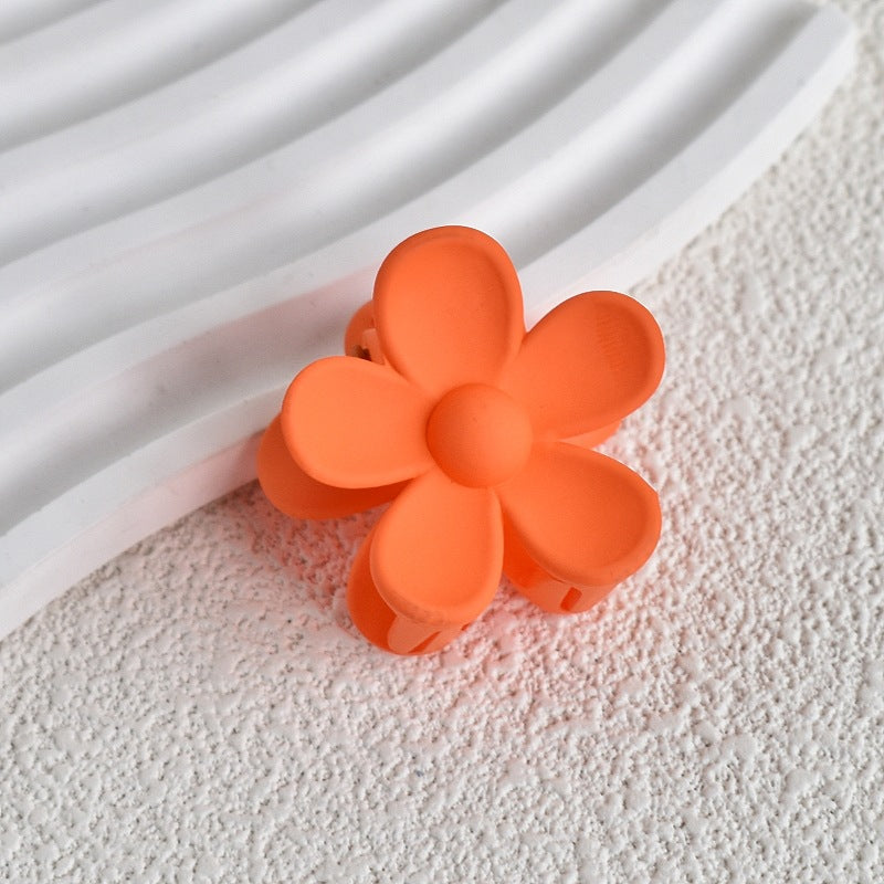 Korean Style matte Flower Hair Claw Small