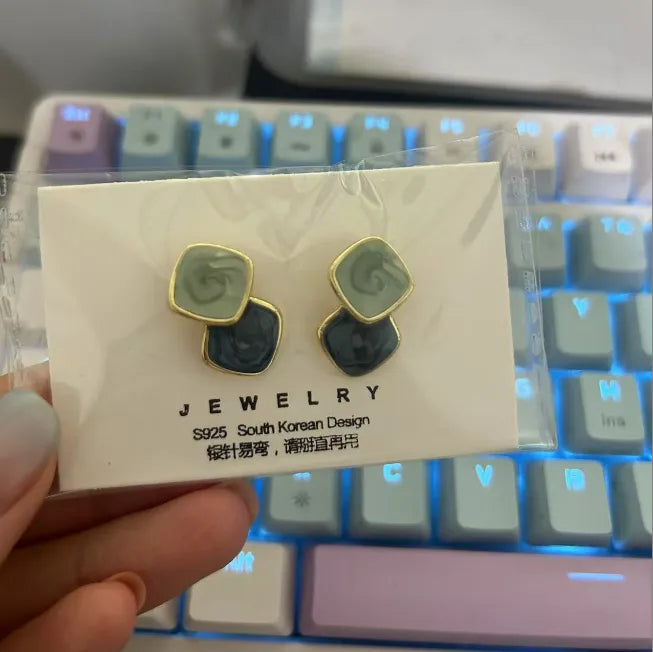 Earrings Blue/Gray Shade