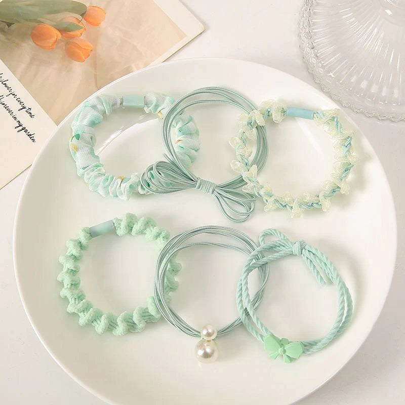 Mori Sweet Cute Hair Rope Ponytail Holder (Set of 6)