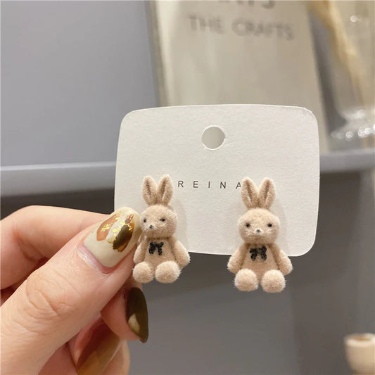 Autumn and winter New plush Rabbit earrings (1 Pair)