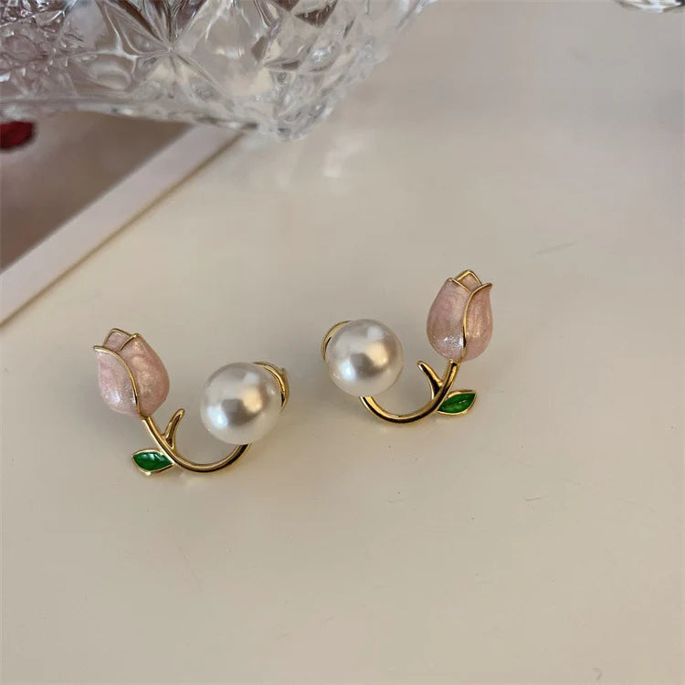 Korean tulip fashion earring