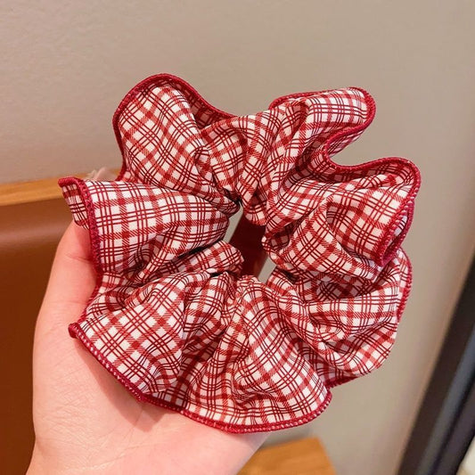 Red Sweet Polka Dot Bow Scrunchie (1 Pc)