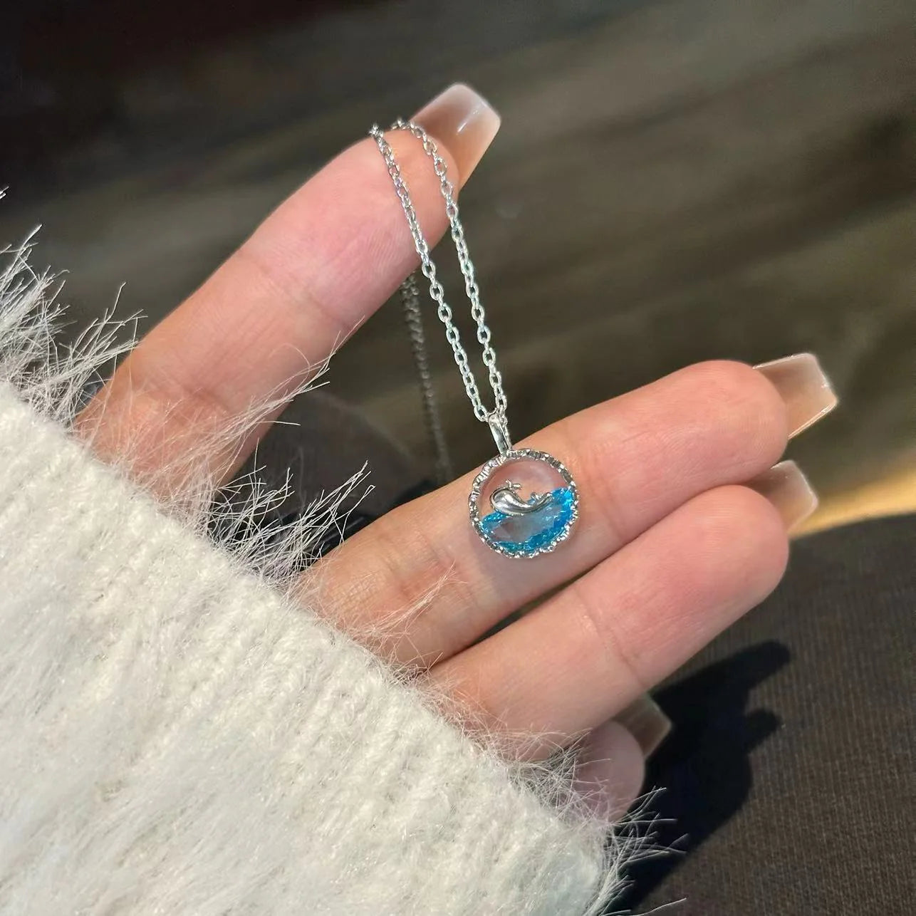 Anti Tarnish Whale necklace
