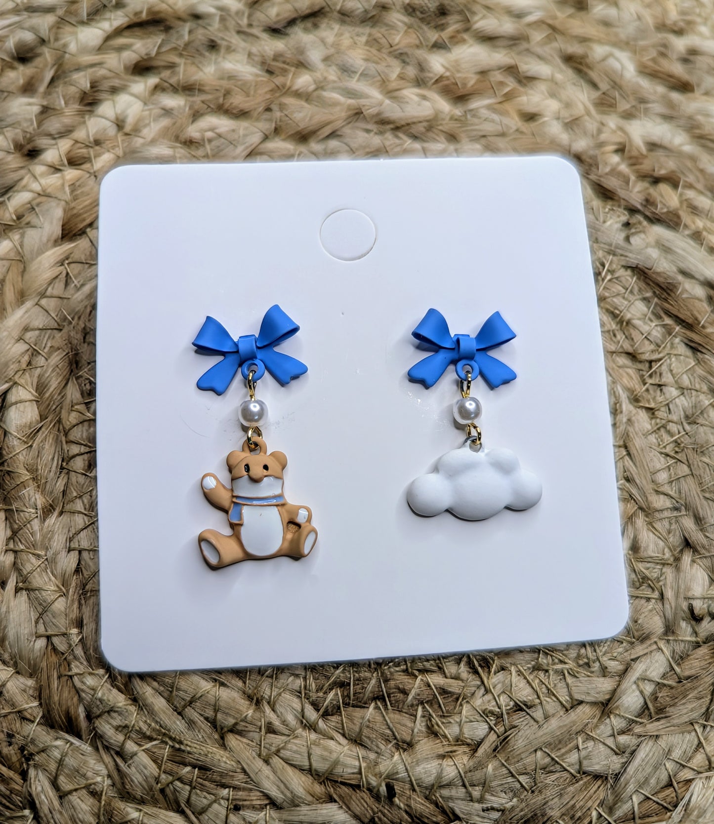 Unmatched Earrings Cloud/Bear