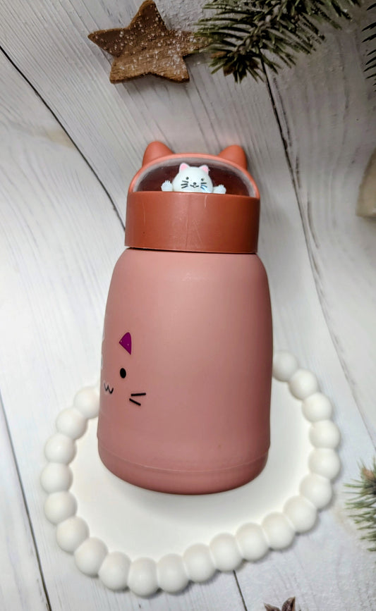Glass Water Bottle - Cat Cap
