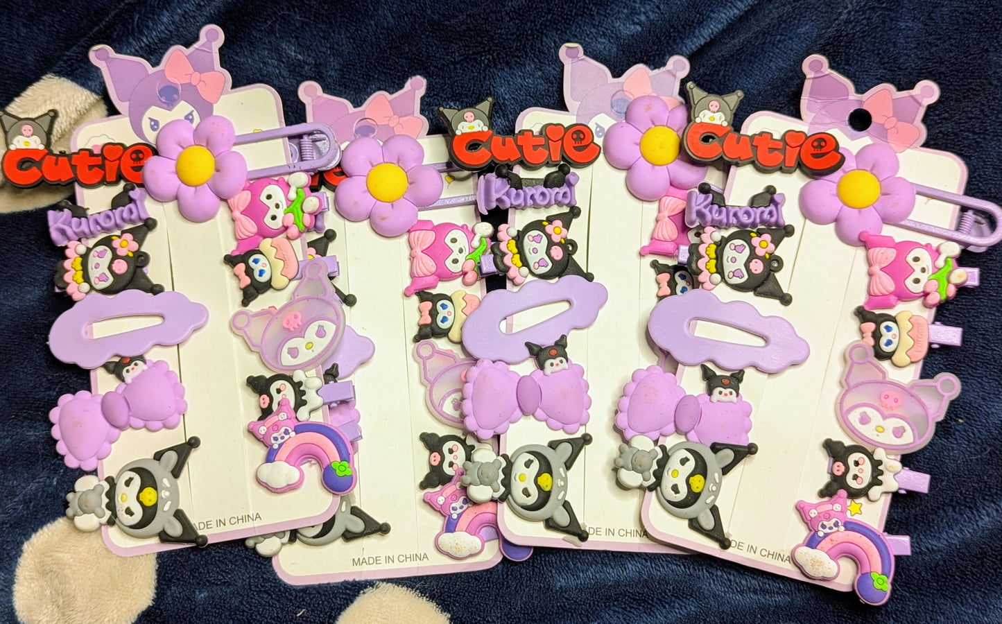 Kuromi Themed Hair Clips (Set of 12)