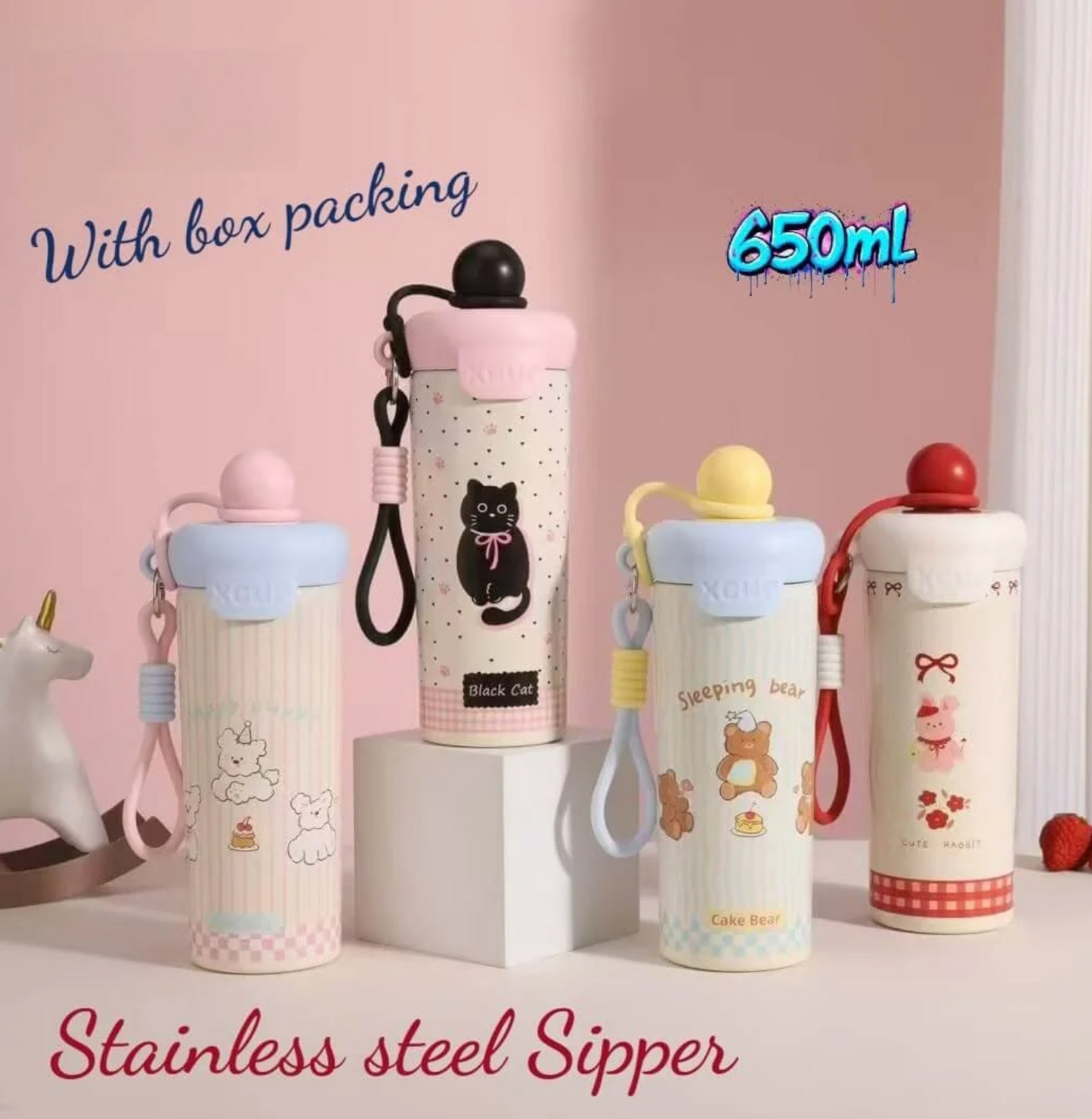 Kawaii Insulated Stainless Steel Sipper
