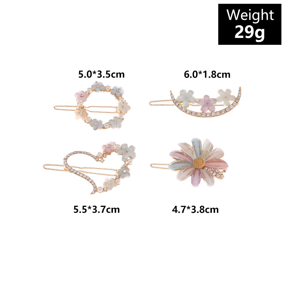 Multi Flower Color Hair Clip 1 Pc
