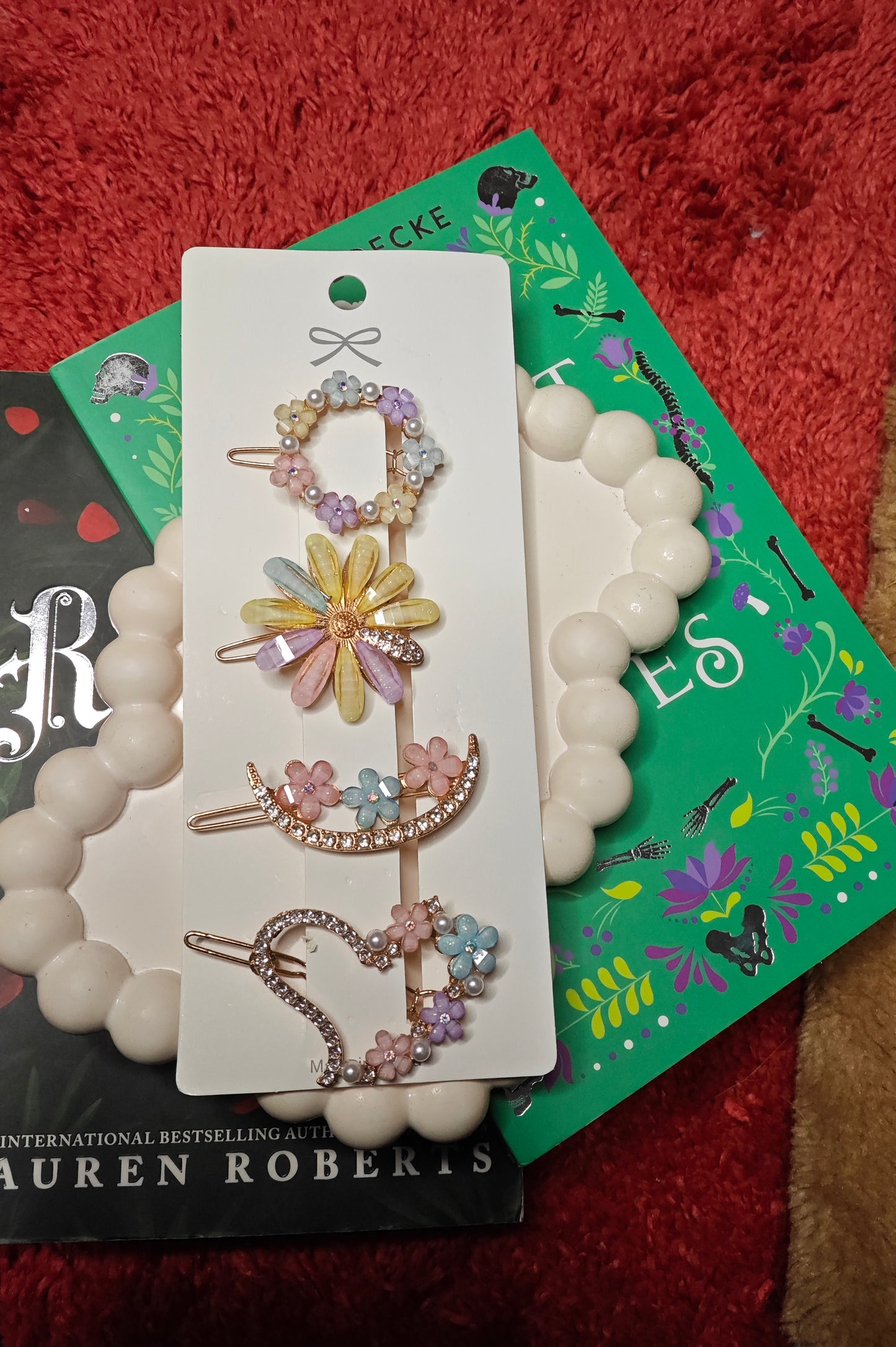 Multi Flower Color Hair Clip 1 Pc