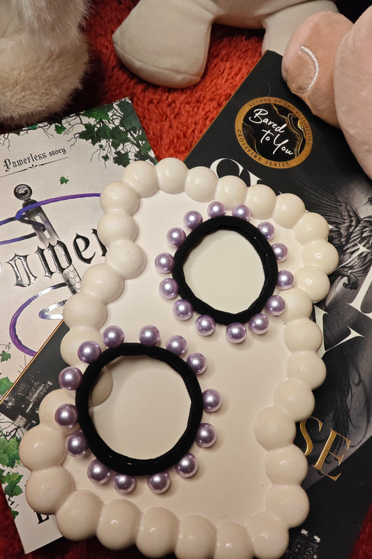 Shiny pearl hair ties (Set of 2)