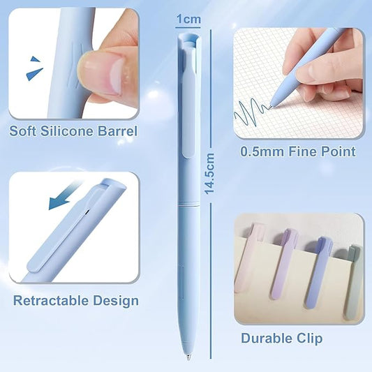 Morandi 6-Piece Pastel Colour Gel Pen Set