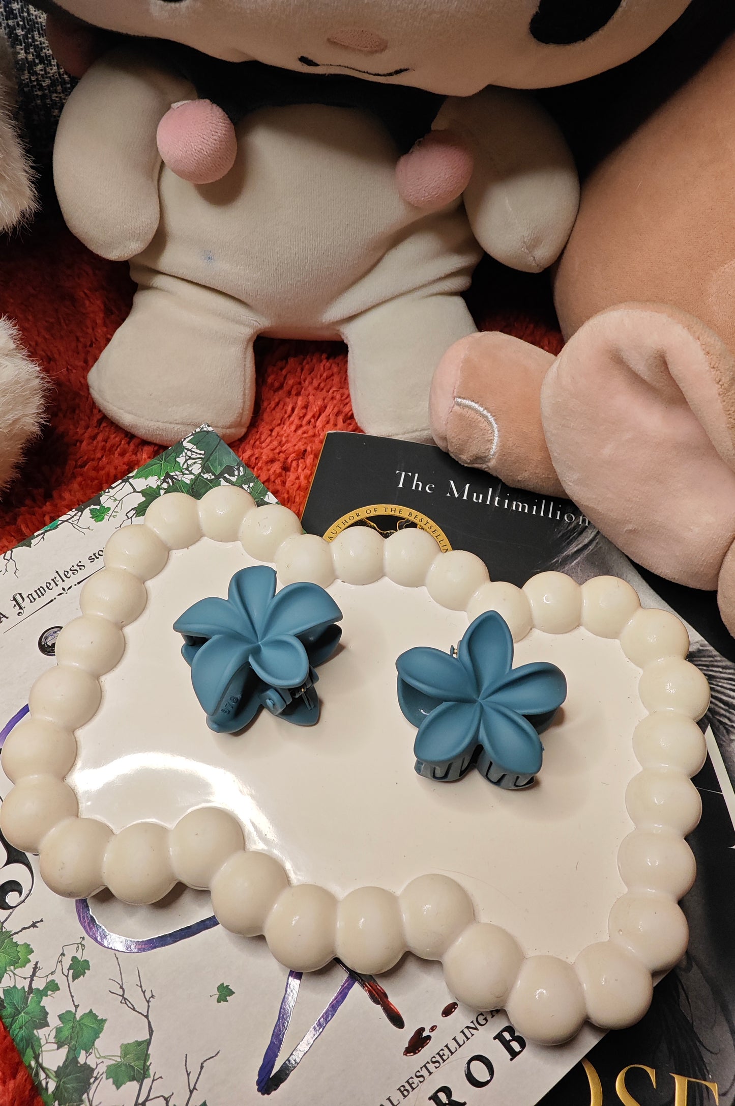 Korean Style matte Flower Hair Claw Small