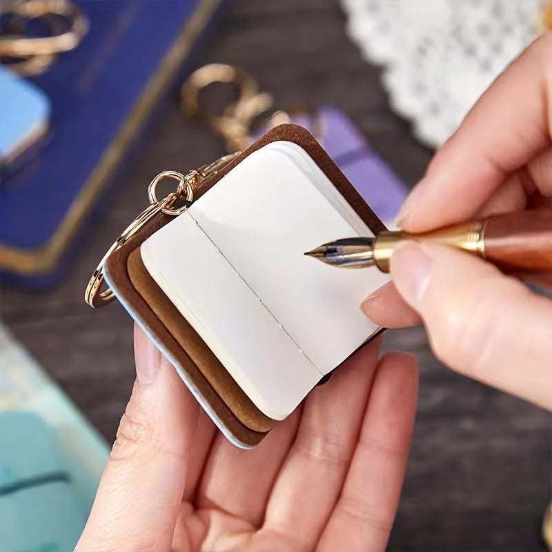 Hogwarts Theme Mini Book Keychain with Leather Finish (1 PC)
