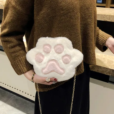 Paw shaped plush sling
