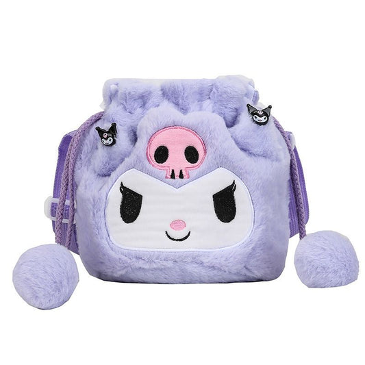 Sanrio Themed Fur Drawstring Bag (1 Bag)