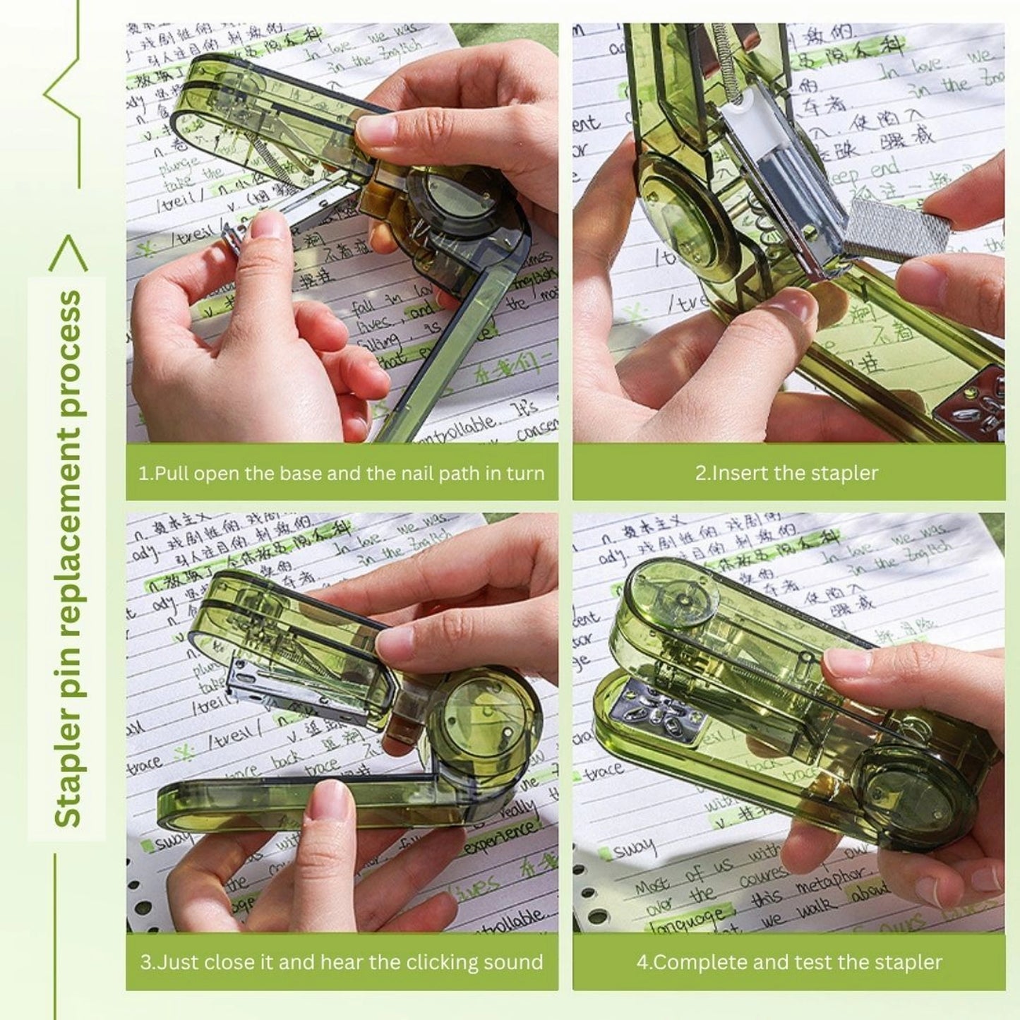 360° Rotating Transparent Stapler