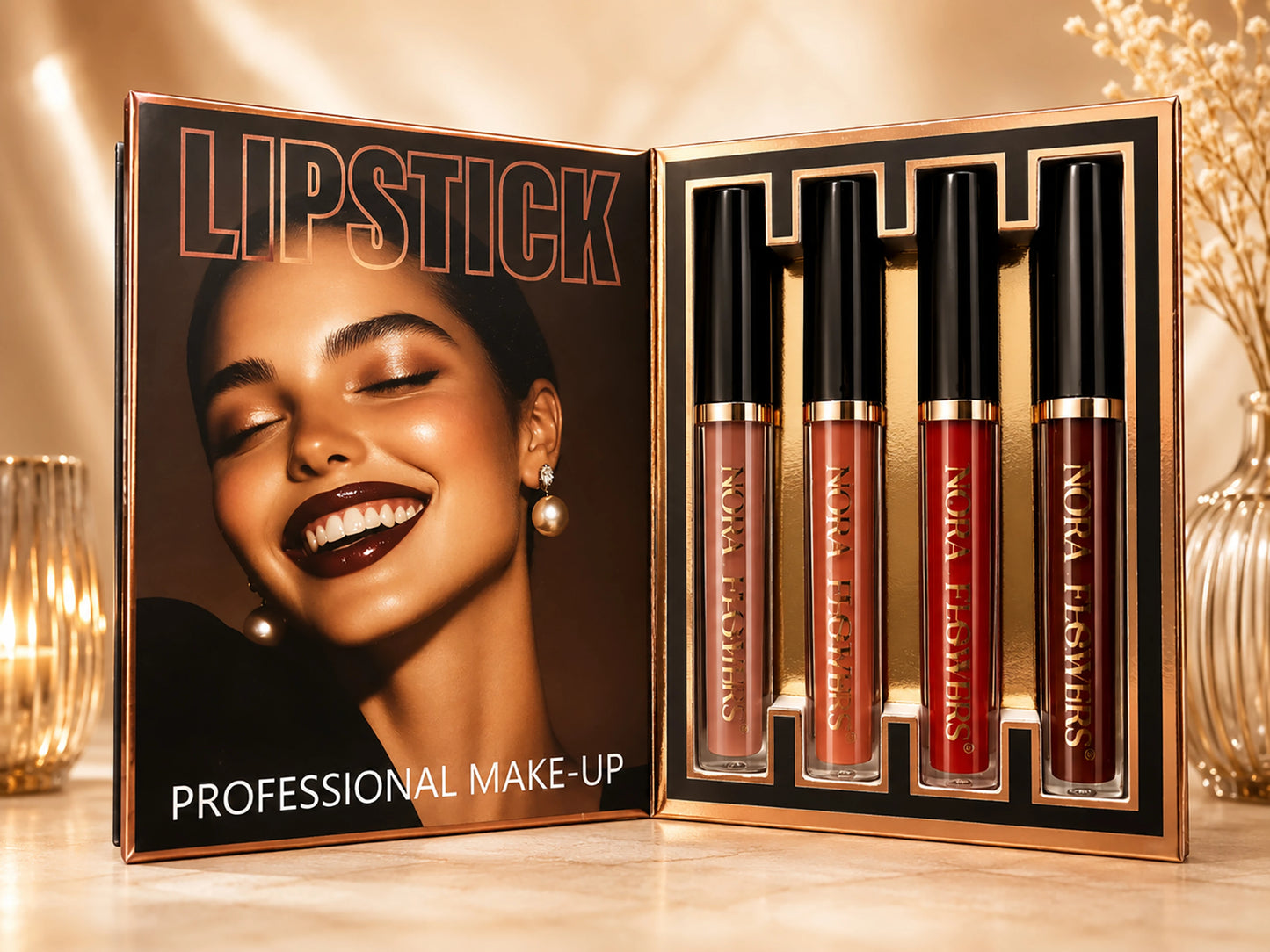 Nora Flower Makeup Book with Lippies