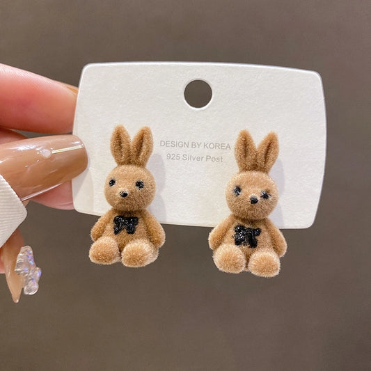 Autumn and winter New plush Rabbit earrings (1 Pair)
