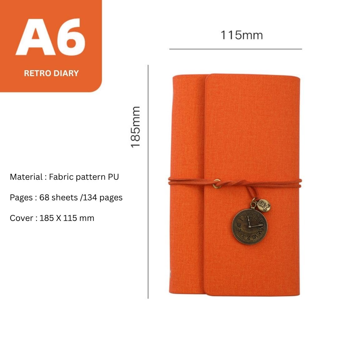 A5  Leather Cover Journal (Orange)