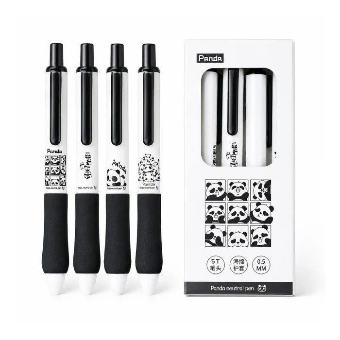 Panda Black and White Cushion Pen Set of 4