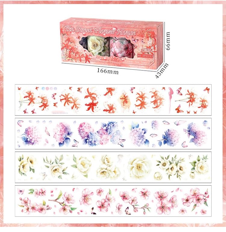 Yin Street Flower House Sticker Rolls