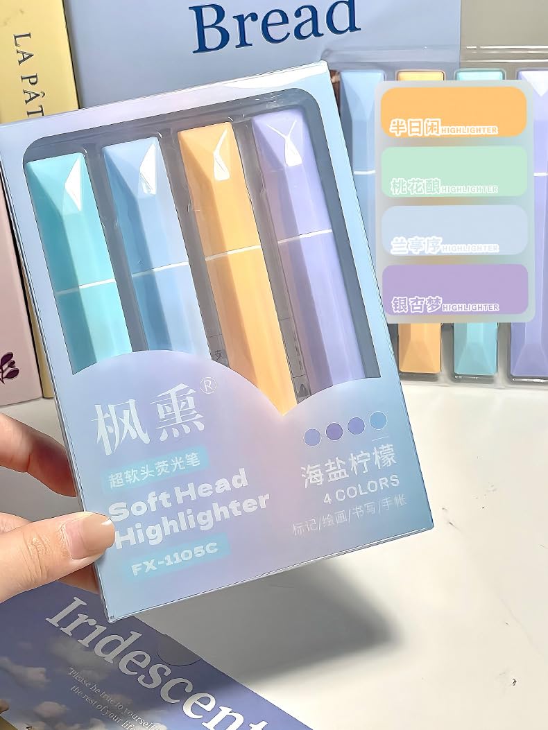Aesthetic Pastel Highlighter Set (Set of 4)