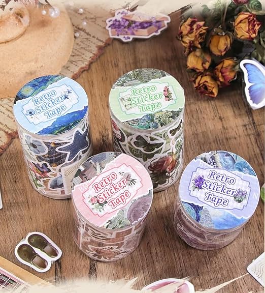 Art/Retro Series Sticker Tape Roll