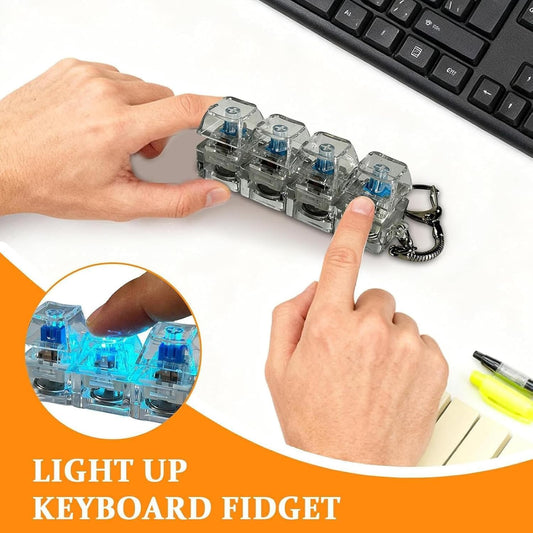 Mechanical Keyboard Switch Keychain Fidget with Light