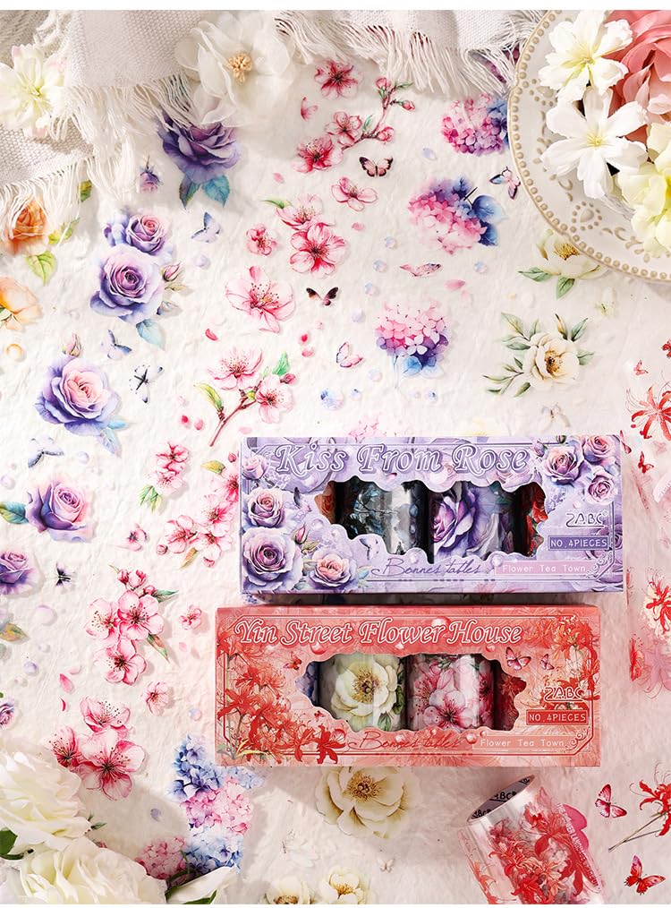 Yin Street Flower House Sticker Rolls