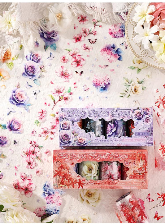 Yin Street Flower House Sticker Rolls