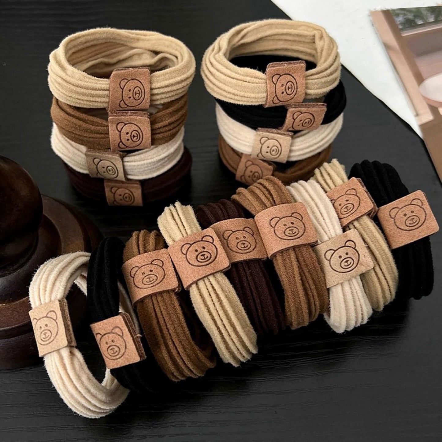 Bear High Elastic PonyTail Hair Tie (Set of 4)