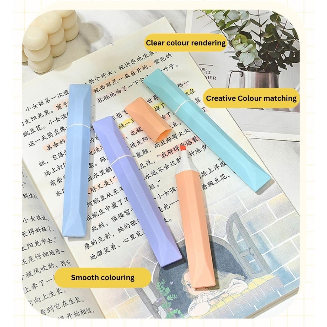 Aesthetic Pastel Highlighter Set (Set of 4)