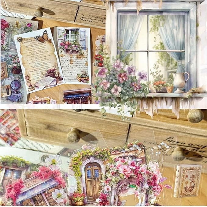 Vintage Sticker 20 Sheets Set