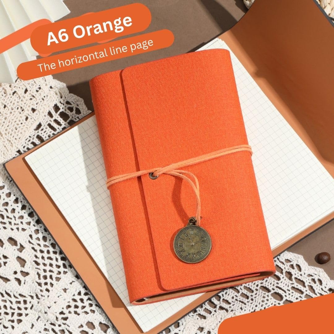 A5  Leather Cover Journal (Orange)