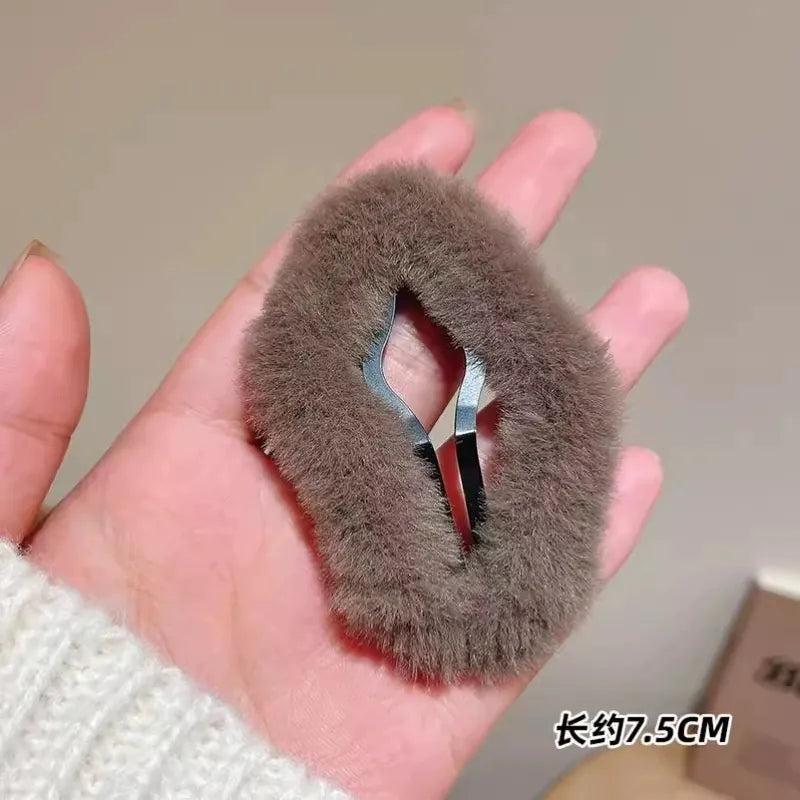 Furry cloud Hair Clip (Set of 2)