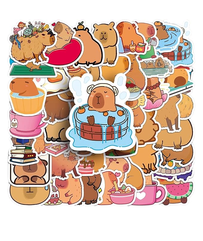 Capybara Stickers Set (50 Pcs)