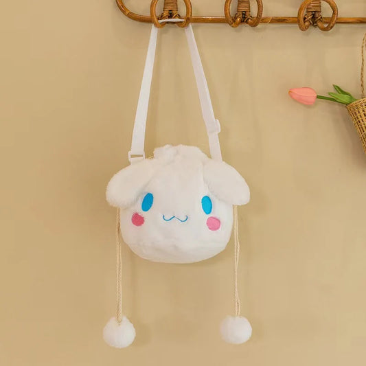 Sanrio Themed Fur Drawstring Bag (1 Bag)