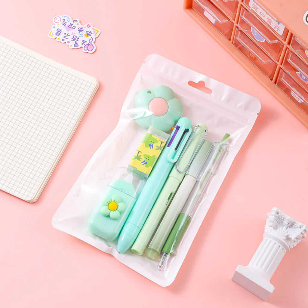 7 Pcs Asthethic Stationery Gift Set Pastel shades