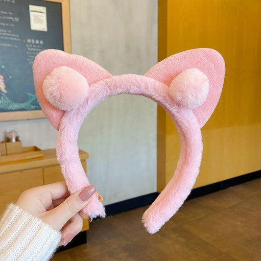 Sweet Cat Ear Plush Hairband (1 Pc)