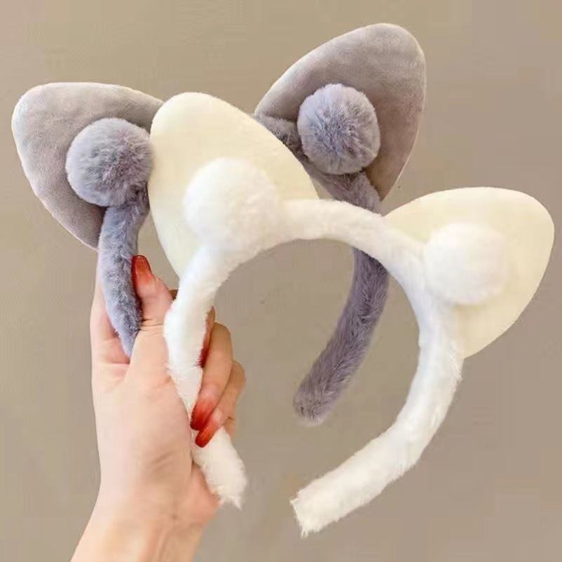 Sweet Cat Ear Plush Hairband (1 Pc)