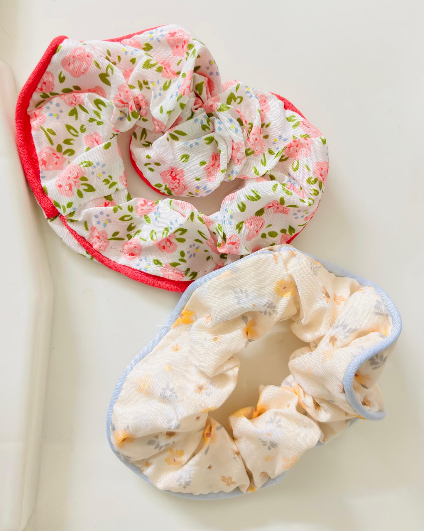 Floral Fabric Hair Scrunchie (1 Pc)
