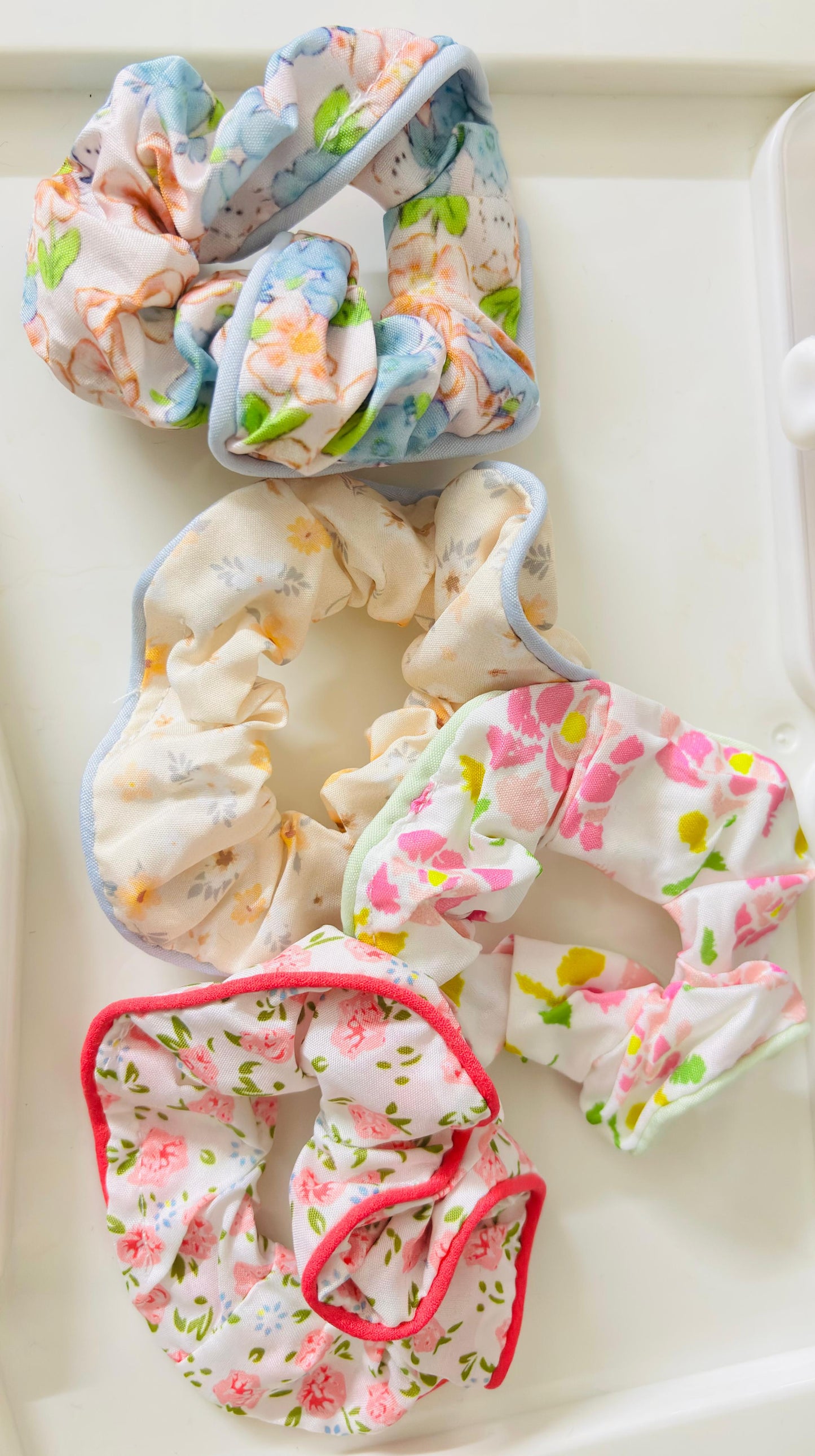 Floral Fabric Hair Scrunchie (1 Pc)