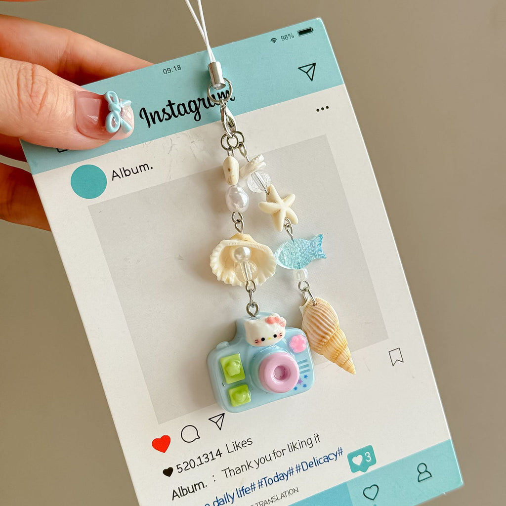 Camera Sea Shell Phone/Bag Charm