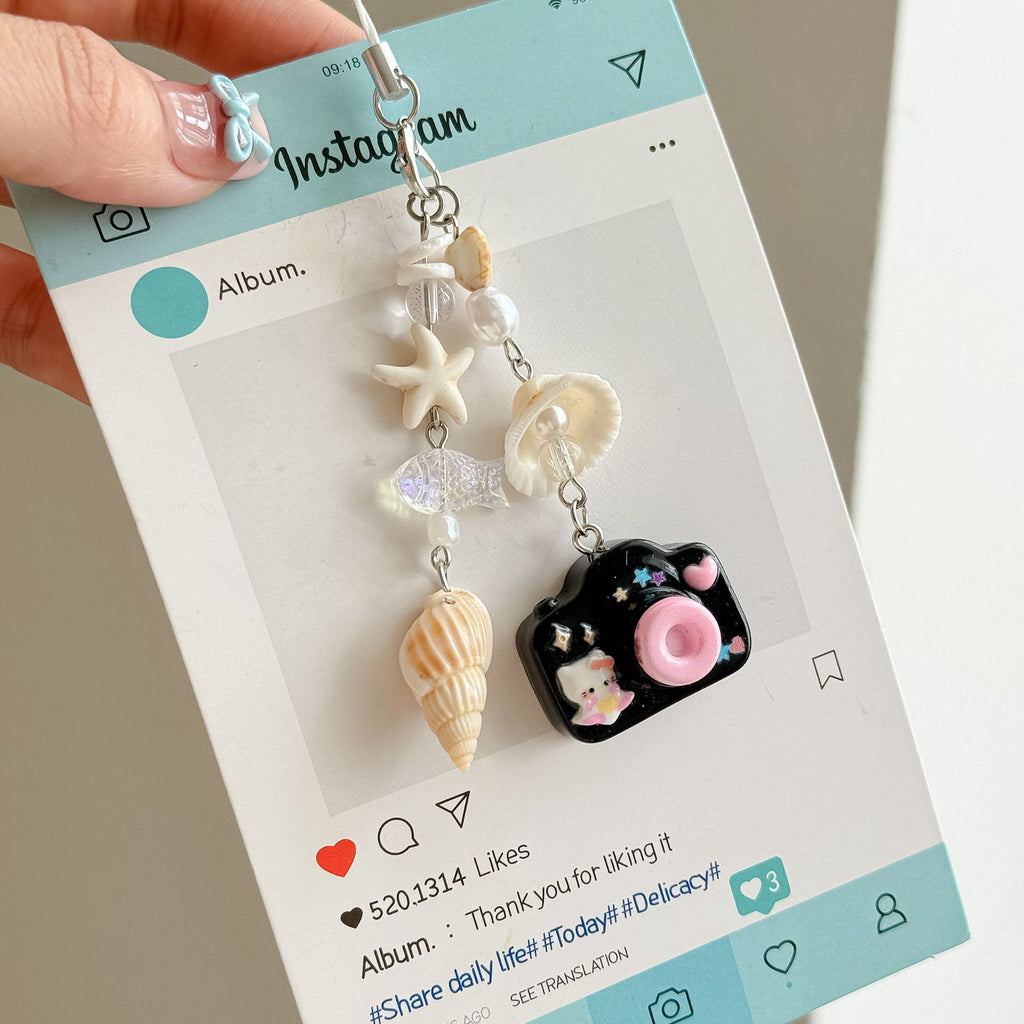 Camera Sea Shell Phone/Bag Charm